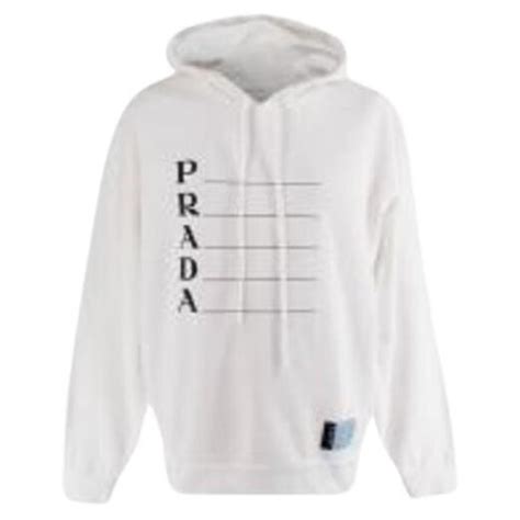 prada black and white shirt|Prada white hoodie.